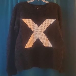 Black "X" Sweater